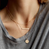 SIMA สร้อยคอแฮนด์เมดสำหรับผู้หญิง14K,สร้อยโชคเกอร์สร้อยคอชุบทอง14K แต่งจี้