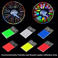 CHIPLY 12Pcs Bicycle Wheel Spokes Reflective Sticker Bicycle Spokes Tube Decorative Colorful Reflective Sticker Night Riding Warning Reflective Sticker