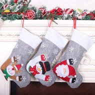 Christmas Stockings Gift Bag Gray Lantern Christmas Eve Christmas Decoration Candy Bag Christmas Tree Pendant B