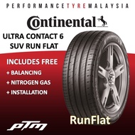 Continental Ultra Contact 6 UC6 SUV RUN FLAT 225/60R17 235/55R19 255/45R20 TYRE (FREE INSTALLATION) MERCEDES GLC 200 GLC250 GLC300 RFT RUN FLAT RUN-FLAT