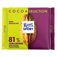 【Ritter Sport】力特律動81%迦納可可豆巧克力 100g
