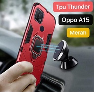 Soft Case Oppo A15 Ring Thunder Cover Silikon Casing Handphone