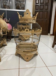sangkar burung perkutut kayu jati mentahan