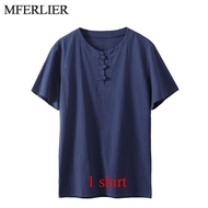 MFERLIER Summer Men Shirt 5XL 6XL 7XL 8XL 9XL 10XL Bust 157cm Plus Size Large Size Shirt With Pants Men 5 Colors