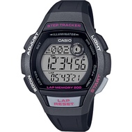 CASIO Step Tracker計步數位女錶-灰X黑(LWS-2000H-1A)