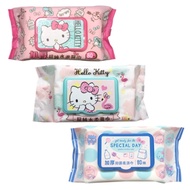 Hello Kitty 三麗鷗好朋友有蓋柔濕巾繽紛組 超純水100抽+加厚超純水80抽+加厚抑菌80抽 共24包 (箱購) 加蓋濕紙巾量販組