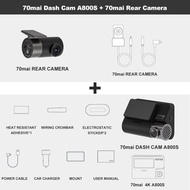 Dash Cam 4K A800S Dual Penglihatan A800S Gps Adas Depan dan Belakang Kereta Dvr 2160P 4K 24H Tempat Letak Kereta 140FOV