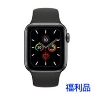 (福利品) Apple Watch S5 LTE, 44mm 太空灰鋁金屬錶殼搭 黑色運動型錶帶