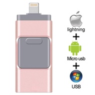♥มีสต็อก + ฟรี + COD♥OTG USB แฟลชไดรฟ์สำหรับ iPhone 64Gb 128Gb เพ็นไดรฟ์32GB 256GB Usb Stick 16GB หน่วยความจำแฟลชไดรฟ์สำหรับ iPhone 6/7/8S /X/xr/xs
