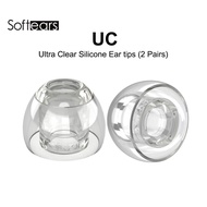 Softears UC Ultra Clear Silicone Ear tips Eartips 1card(with 2pairs) for In-ear Earphones Volume FD3 Moondrop KATO
