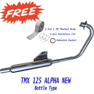 Honda TMX 125 Alpha Bottle Pipe Type Muffler for TMX 125 Alpha Exhaust pipe
