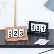 Timing Small Calendar Decoration Creative Wooden DIY Flip Desk Calendar Wooden Calendar Bedroom Desk Desk Desk Calendar Decoration/Desk Calendar