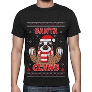 Santa Claws Sloth Ugly Christmas Funny Xmas T Shirt Gift Idea