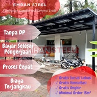 KANOPI BAJA RINGAN ATAP SPANDEK PASIR