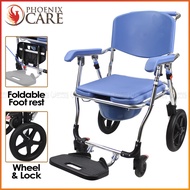 e7ee Phoenix Care 699 Heavy Duty Duty Foldable Commode Chair Toilet with Wheels Arinola with chair