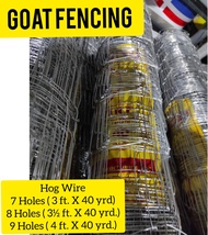 Hog Wire Hogwire Goat Wire 7 Holes , 8 Hole , 9 Holes x 40 yards sold per roll Kambing Brand