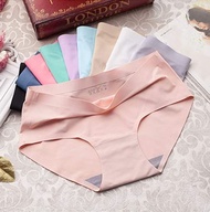 Celana Dalam Seamless Stretch Lembut Halus Adem / Soft Ice Silk Underwear Mid Rise Panties / CD Wanita Elastis Lentur Tanpa Jahitan / Woman Stretchy Undies High Quality M L XL Tidak Gatal Tanpa Bekas Dalaman Wanita Panty Murah Anti Nyeplak Jumbo Stretchy