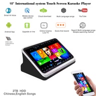 Karaoke machine,2.5TB HDD 15''Dual System Touch Screen Player,Songs ordering machine,Multi-Language songs,Android ktv dual system