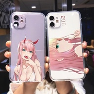 High quality fashion Zero Two Darling in the FranXX Transparent Phone Case For iPhone 12 11 Pro MAX XS SE20 8 7 6Plus X XR Cute Anime Soft TPU Cover