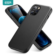 ESR เคสหนังแท้ขนาดเล็กสำหรับ iPhone 12 Pro Max,เคสโทรศัพท์สำหรับ iPhone 12 Mini หรูหรา