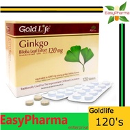 Goldlife Ginkgo 120mg 120's [ Blood Circulation , numbness , biloba extract ]