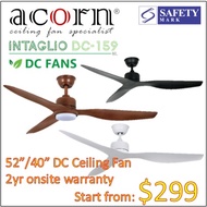 [DC Ceiling Fan] Acorn 52"/40" Ceiling Intagio Intaglio DC-159