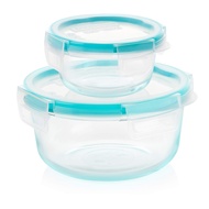 Snapware Total Solution Pyrex Round Pyrex Glass Food Storage Container Set (4-Piece)