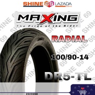 ยางนอกมอไซค์ (Radial) (ไม่ต้องใช้ยางใน) ยี่ห้อMaxing 80/90-14,90/90-14,100/90-14,90/90-12,100/90-12,110/90-12,110/70-12,120/70-12,130/70-12