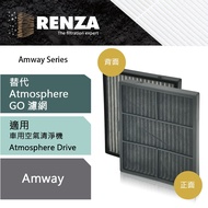 RENZA 適用 AMWAY 安麗 車用空氣清淨機 Atmosphere Drive 活性碳除臭HEPA濾網濾心