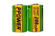 Ppower 2X 3V CR2 200毫安充電池