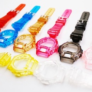 Watch Band and Case for Casio G SHOCK DW 6900 DW 6600 DW 6930 DW 3230 Transparent Silicone Watch Strap for Gshock DW6900 DW6600