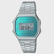 【CASIO 卡西歐】電子錶 復古經典電子男錶 不鏽鋼錶 生活防水 碼錶功能(A168WEM-2D)