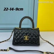 №✆▧【4 colors】CHANEL 22ss coco Classic new rhombus casual Handbag Women s Chain Bag Shoulder handle