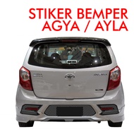 Stiker Mobil Ayla Daihatsu Set Bemper