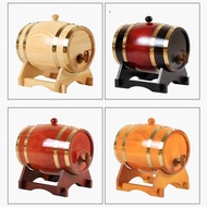 Wooden Wine Barrel Oak Beer Brewing Equipment Mini Keg Home Brew Beer Keg Tap Dispenser For Rum Pot Whisky Wine 1.5/3L