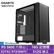 技嘉X570平台[極凍鬼神W]R5-5600/RTX 3060TI/16G/512G_SSD/Win10