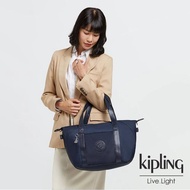 【KIPLING】質感沉穩藍手提側背包-ART