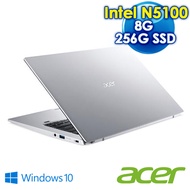 Acer宏碁SWIFT1 SF114-34-C4Q4 14吋輕薄筆電 銀 (Intel N5100/8G/PCIE 256G SSD)