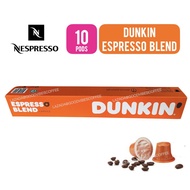 NESPRESSO Dunkin Espresso Blend - Dunkin Nespresso Capsules Pods