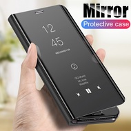 สมาร์ท Mirror Flip Case สำหรับ Samsung Galaxy S10 S9 S8 S10e S7 S6 Edge Plus A6 A8 J4 J6 Plus J8 A7 2018หมายเหตุ8 9 10 Pro โทรศัพท์มือถือฝาครอบกรณี Amp; ครอบคลุม-AliExpress ELEGANT