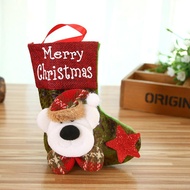 EEQ MALL Christmas gifts Candy Beads Christmas Santa Claus Snowman Socks Decorations free shipping sale B Other Material