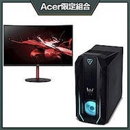 電競超值組 Acer PO3-630 十一代i7八核獨顯電競電腦(i7-11700F/RTX3060Ti/16G*2/512G/2T/Win10h) + XZ242Q P 24型曲面電競螢幕