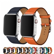 สายหนังแท้สำหรับ Apple Watch 7 6 5 SE Band 45Mm 44Mm 41Mm 40Mm Apple Watch Band 38Mm 42Mm Single Tour สร้อยข้อมือ Apple Watch 4 3 2 1 44Mm