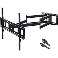 FORGING MOUNT Long Extension TV Mount,Dual Articulating Arm Full Motion TV Wall Mount Bracket with 43 inch Long Arm,Fits 50-100 Inch LCD,OLED 4K Flat/Curve TVs,Holds 165 lbs,VESA800x600mm &amp; 8ft HDMI