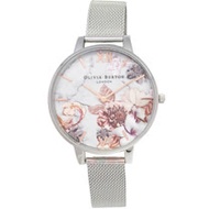 OLIVIA BURTON OB16CS10 魔法花園 銀色金屬網狀錶帶女錶38mm