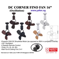 Corner Fan Fino DC Ceiling Fan Yafen YFC 16"