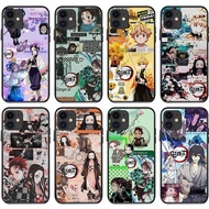 Cartoon Japan Anime Demon Slayer Phone Case For iPhone 12 XS MAX 7 XR 11 Pro 13 X 8Plus Kimetsu No Yaiba Soft IMD Cover Fundas
