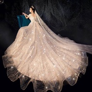 Gaun Pengantin untuk Wanita Gaun Pengantin Fashion Renda Gaun Trailing Gaun