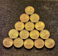 1967，1971和1972年香港五仙硬幣(中古)帶閃閃亮光Hong Kong Five Cents Coin in good condition