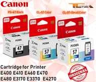 Original Canon PG47 CL57 CL57S Ink Cartridge for Printer E400 E410 E417 E460 E470 E477 E480 E3170 E3177 E3370 E4270